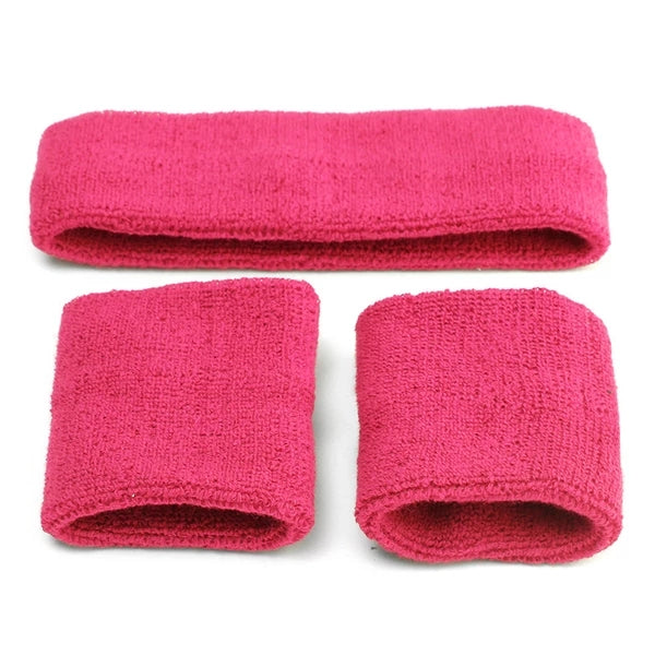 Sweatband Set – Hot Pink