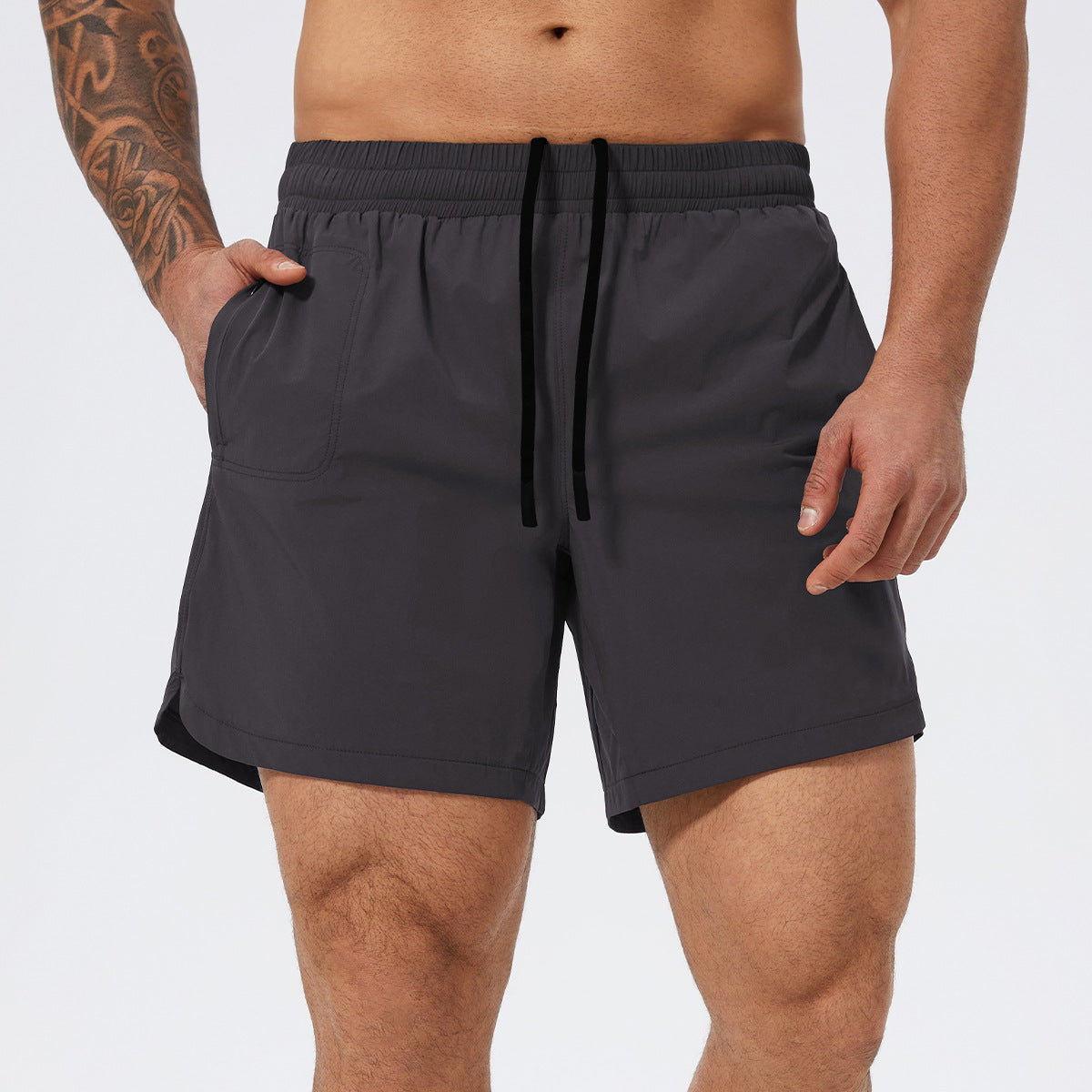 Men's 2-in-1 Lined Court Shorts – Gray