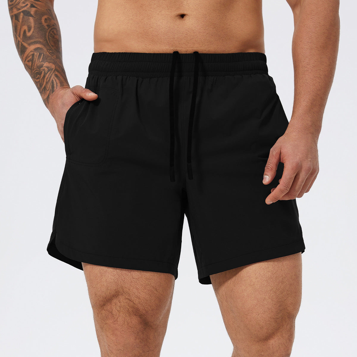 Men's 2-in-1 Lined Court Shorts – Black