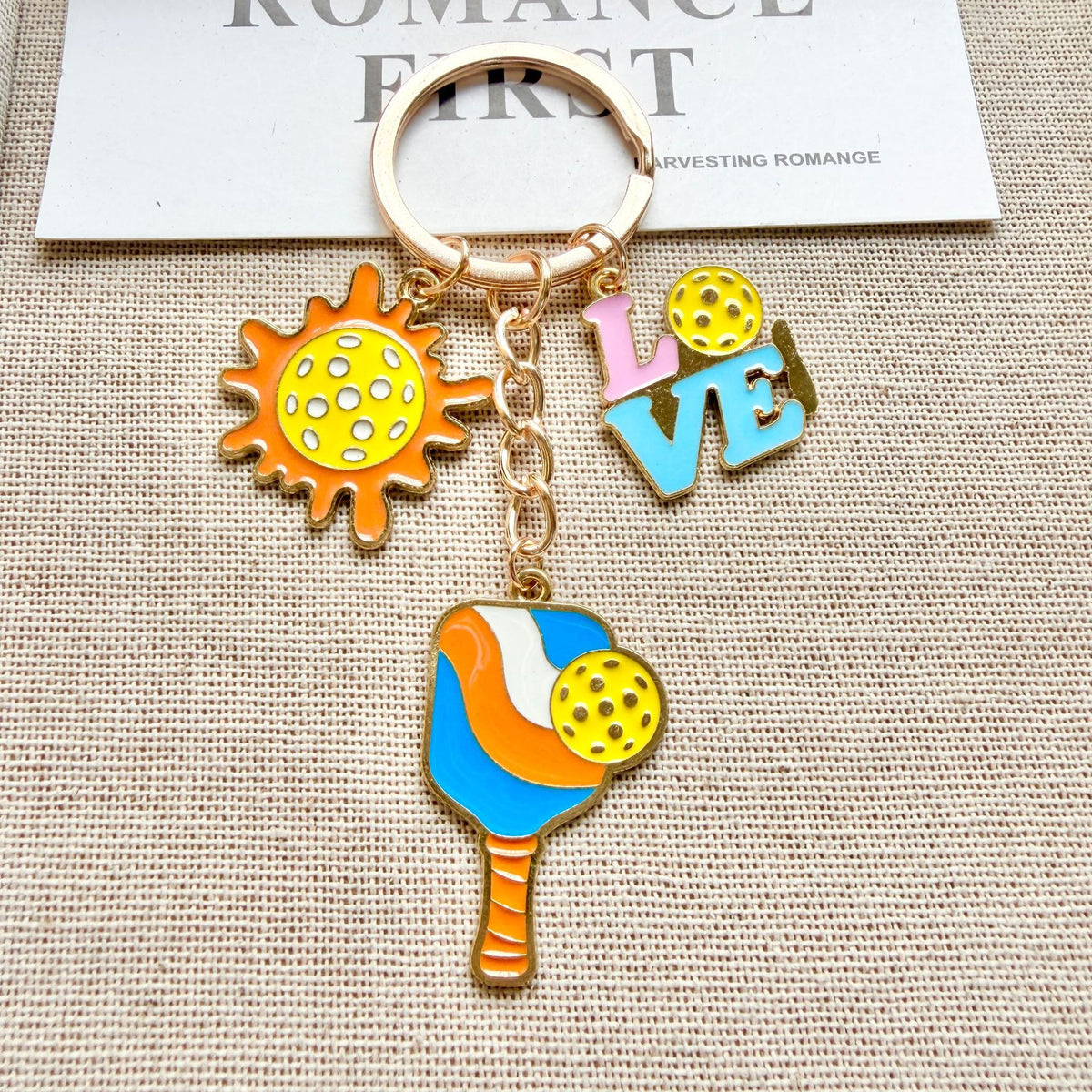 Pickleball Charm Keychain – Love Pickleball