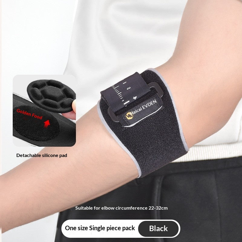 Elbow Compression Sleeve with Strap – Black