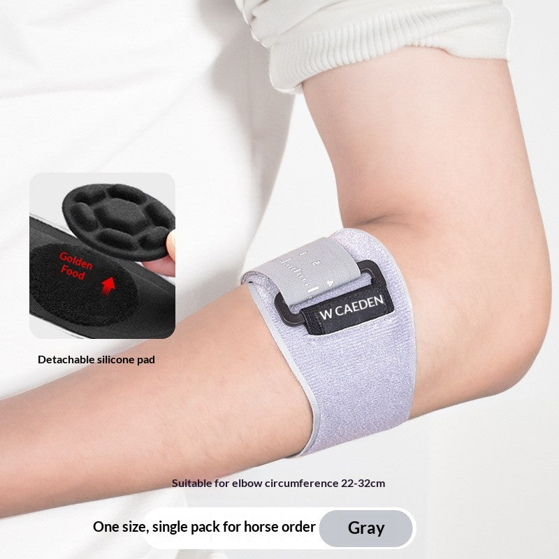 Elbow Compression Sleeve with Strap – Gray