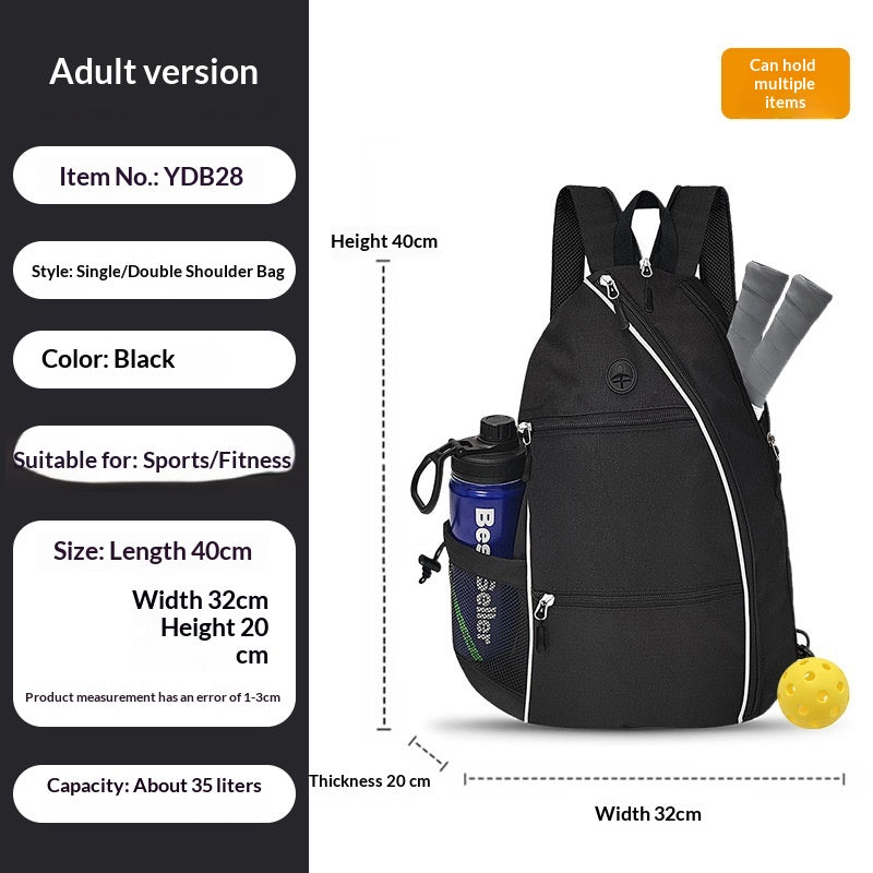 Everyday Pickleball Sling Backpack – Black