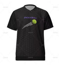 Pickleball Sublimated Jersey – Black Flying Ball