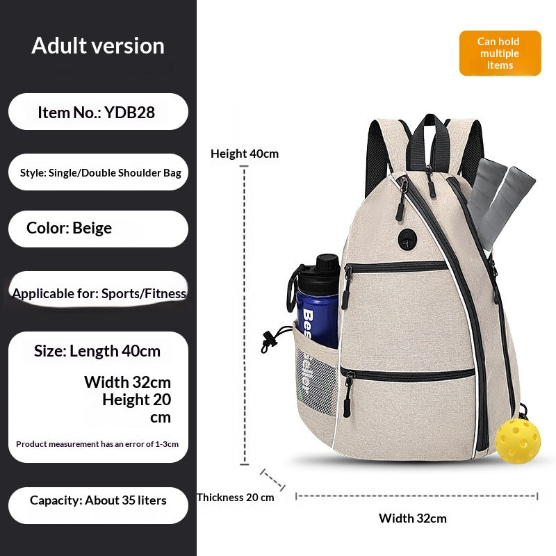 Everyday Pickleball Sling Backpack – Beige