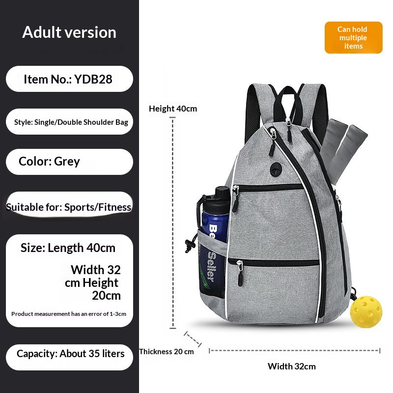 Everyday Pickleball Sling Backpack – Gray