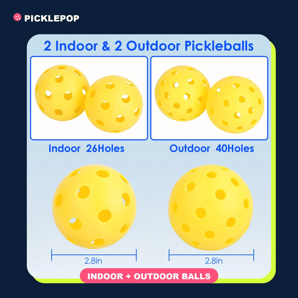 Backyard Court Kit: 22 ft Net + 4 Paddles