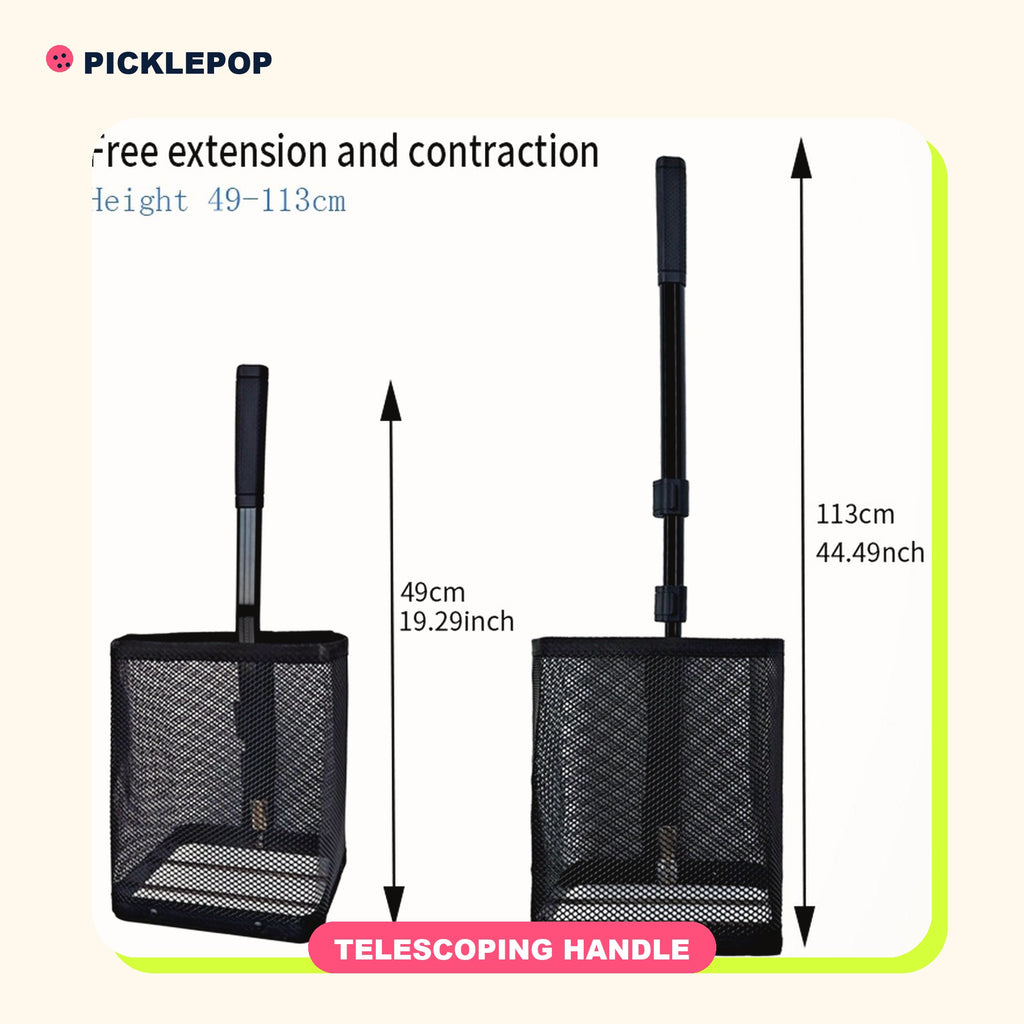 No-Bend Pickup Basket with Telescoping Handle