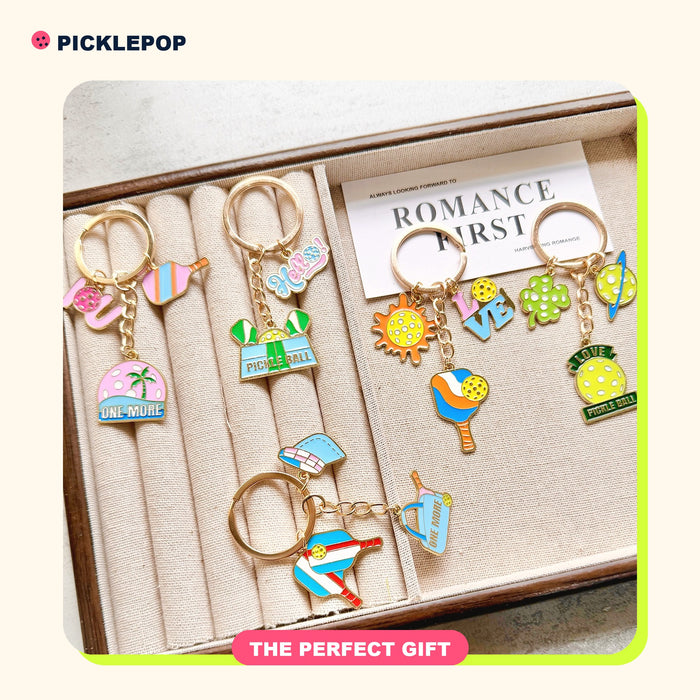 Pickleball Charm Keychain
