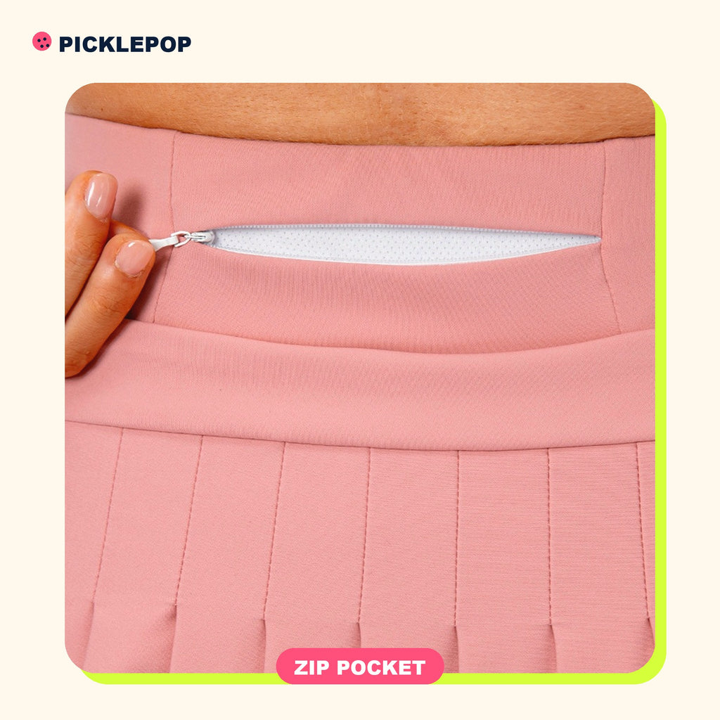 Pleated Court Skort with Pocket