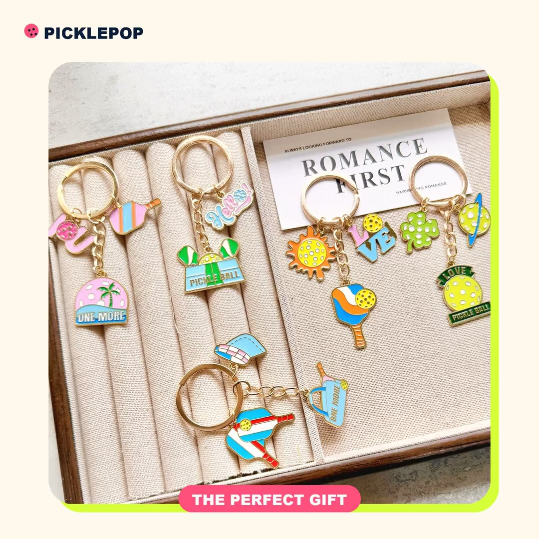 Pickleball Charm Keychain video